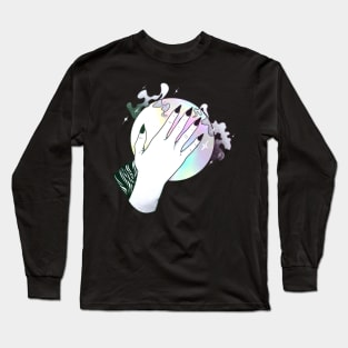 Holographic Crystal Ball - Witch Hands Long Sleeve T-Shirt